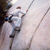 Me at the base of the Kernville Slabs checking out a nice crack.