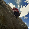 Cleaning the top out of a V? hard project in Ten Mile Canyon's Officers Gulch.