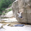 An unnamed V10/11 at the River Bed boulders(RB's) in Seoul, South Korea