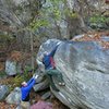 Classic Rumbling Bald sloping topout (V3)