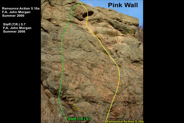 Pink Wall.  This is about the middle of the Left Wire Crag.