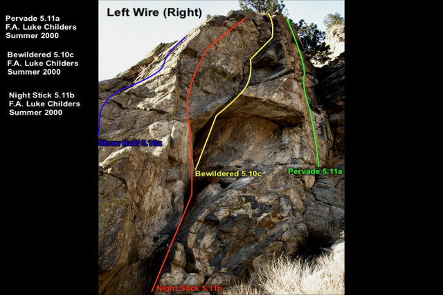 The big roof crack in the middle of the right side of Left Wire.