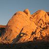 Saddle Rocks aglow just before sunset, Joshua Tree NP