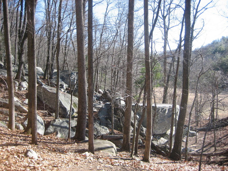 Stone boulders