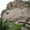 Cliff with no climbs yet Front Range, CO.