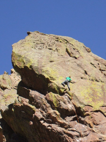 Climbing the Wishbone: photo: Bob Horan Collection.