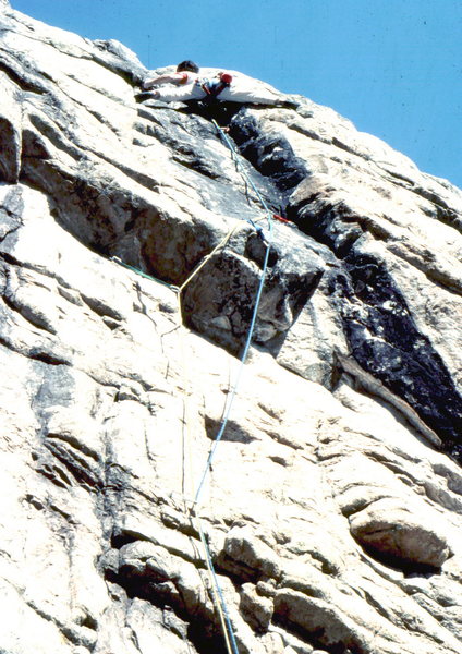 Bob Horan on 1st ascent of Blitzkreig.