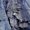 Bob Horan on the 1st ascent of Dracula.