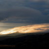 Backlit storm clouds, Joshua Tree NP 