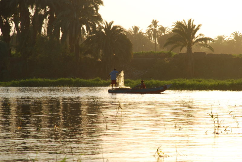 Along the Banks of the Nile, near Luxor, Egypt. July 2007