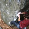 Working the sit start of Buckets of Blood Arete.