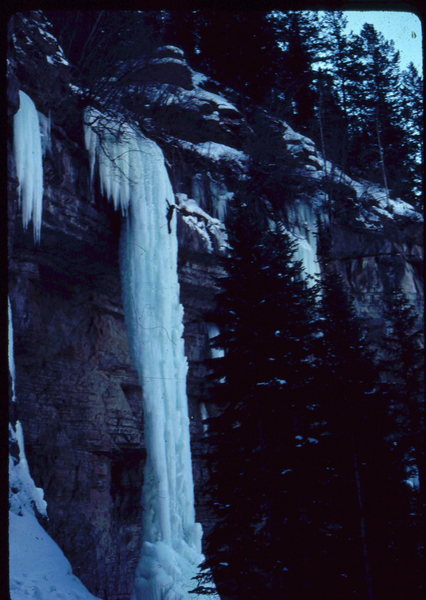 Bob Horan on early ascent of The Fang, circa 1981.