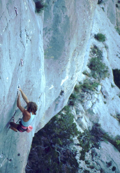 Patrick Edlinger in the Verdon, photo: Bob Horan Collection