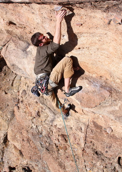 Al moving up to the second overhang of Svengali.