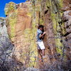 Bouldering at Rabbit Mountain.