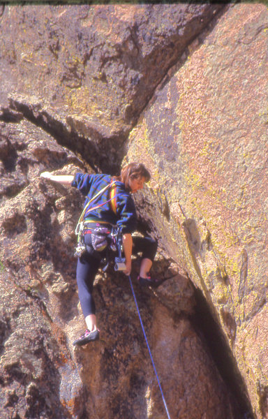 Sandy starting the route.