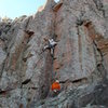 Chuck leading Mr Clean.  Not a bad warm-up on a nippy morning.  WMWR, Lower Mt Scott Nov 2008.