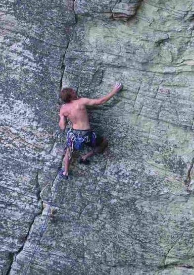 Stu at the crux.