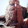 Ocean front bouldering at Acadia.