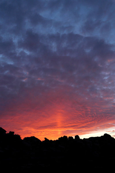 Sunset, as viewed from the Old Woman.