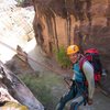 Rappelling out of Mystery Canyon into the Virgin River Narrows.  Zion offers world-class canyoneering to supplement its world class big wall climbing.