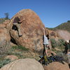 Nate, Agina and Al in the Accomazzo Boulders.