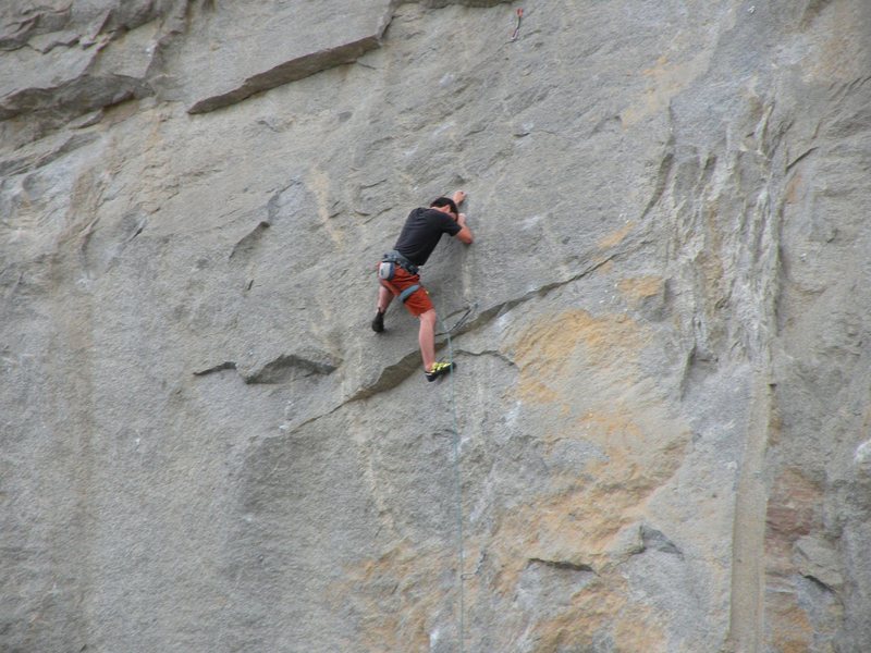 Just past the crux on Gypsy