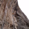 Shawn taking a good rest before starting the crux.