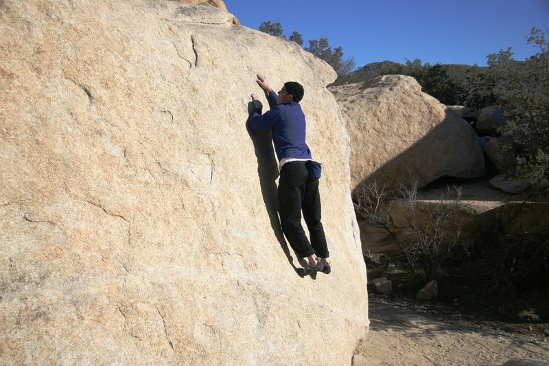 Reaching up passed the crystals on Lip-Synch, V1