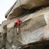 Moving onto the slab with air below on Haney Wall, V1