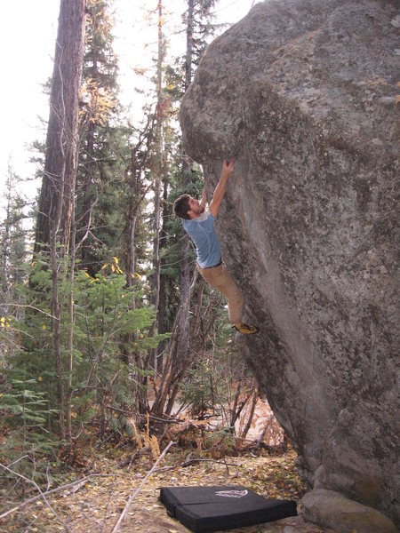 Andrew on the arete route v4/5