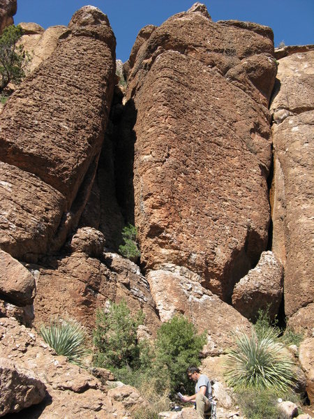 Sappy Love Song on center Right rock face (Fat Boy... on left)