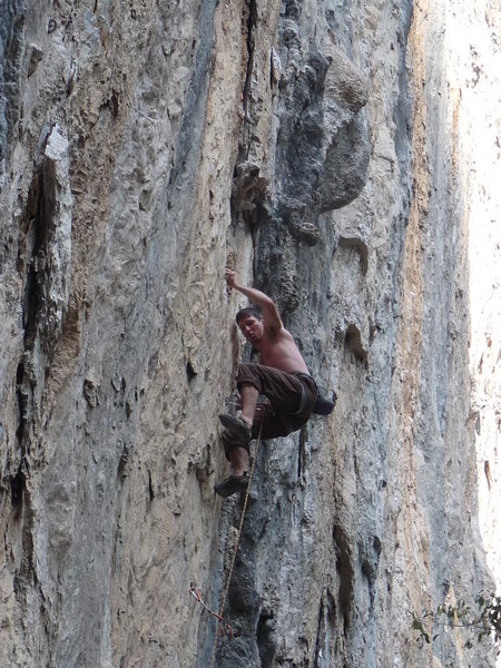 This is at the 4th bolt which was the crux for me.