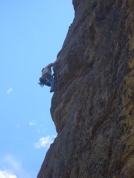 At the beginning of the crux.