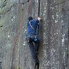 Trying to get off the ground on Yosemite crack. Photo by JLE