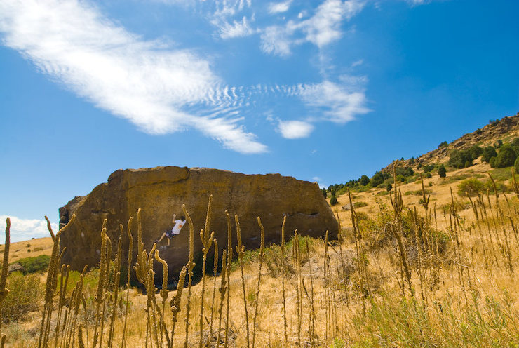 Chris working on his send of Ghost Dance on a warm summer day. <br>
<br>
7/27/08.