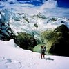 Approaching Col Camp, Alpamayo.