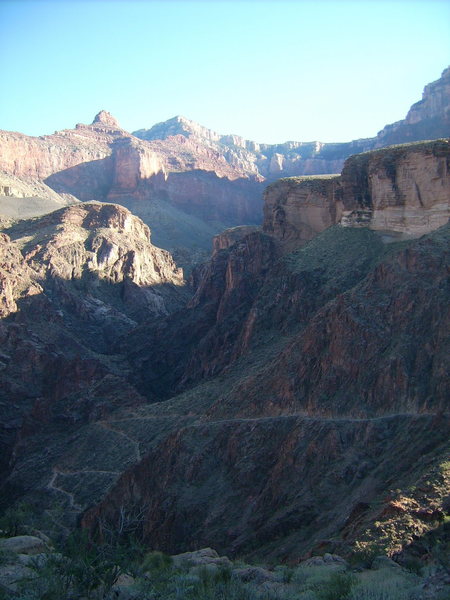 Bright Angel Trail, Grand Canyon, 2007.  Rim-to-river-to-rim in one afternoon.