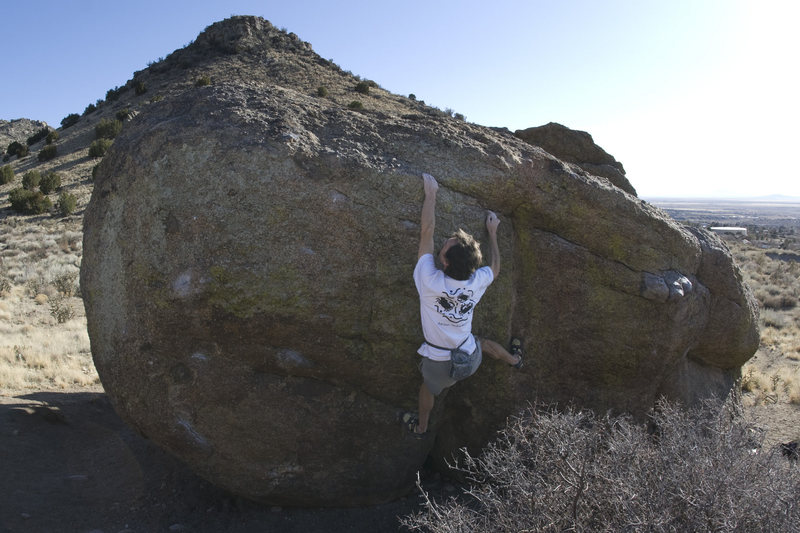 Moving through the crux.