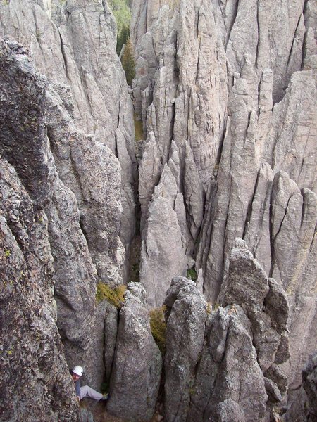 Behind spire Five.  Is there any room left for new routes?