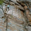 Stacey on Ribbon Cracks, T-Wall.