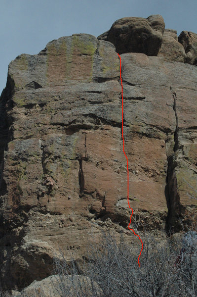 Autumnal Wall - Head for the small crack 20 feet up.