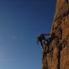 Climber on Equinox- Castlewood Canyon