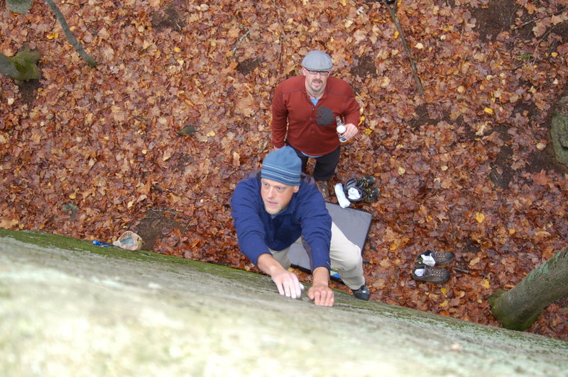 Looking down the slab.