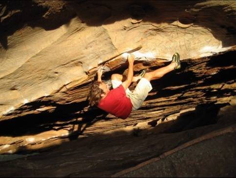 Messing around on Wheel Of Life, in the Grampians