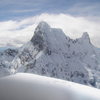 The impressive Chacraraju from the summit of Pisco