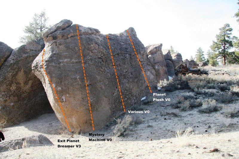 Crippler Boulder East Slab Topo