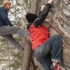 Jake Lusona on Crimp Ladder while I sit in the tree spotting him.