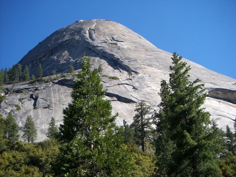 North Dome with the South Face route on Crest Jewel in view.