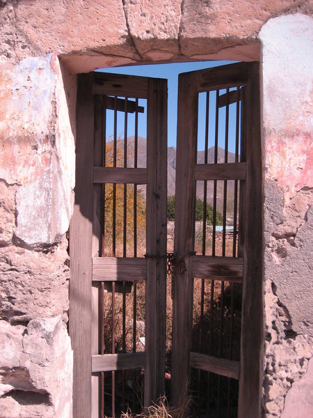 Beautiful old gate in downtown Hidalgo